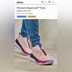 CLOVE shoes - Women's Supercush™ Forte
Light Pink / Plum / Sky - Size 6.5